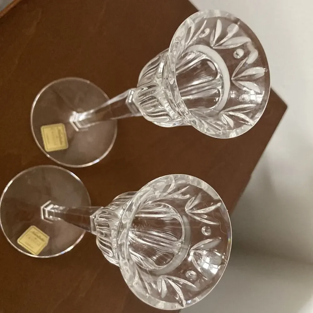 Noritake Crystal Candlestick Holders, Set of 2
